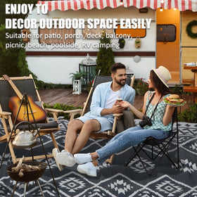 LILIOFFIC rug with four stakes, secure placement on windy decks or picnics.