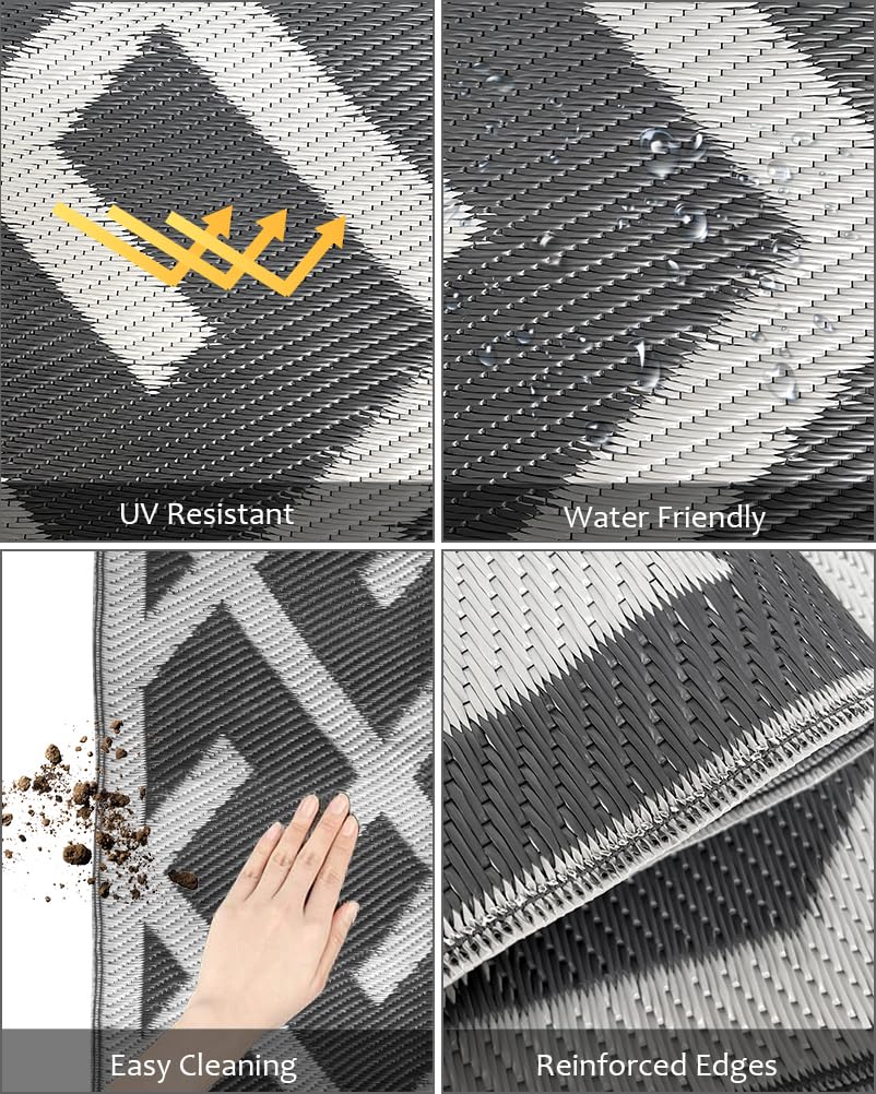 LILIOFFIC waterproof patio mat ready for sun or rain