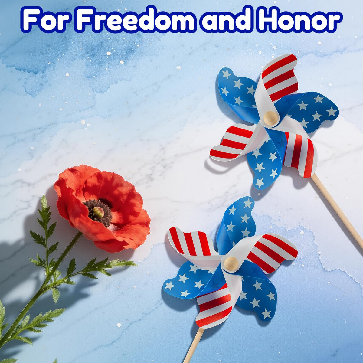 lilLittle patriotic pinwheels for 4th of July and Memorial Day celebrations