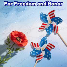 lilLittle patriotic pinwheels for 4th of July and Memorial Day celebrations