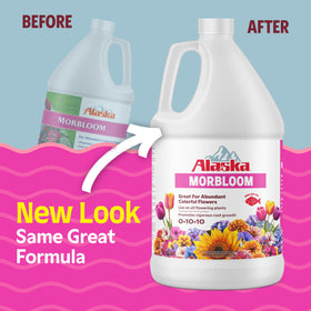 Lilly Miller Alaska MorBloom concentrate pour highlights balanced nutrients for budding and bloom.