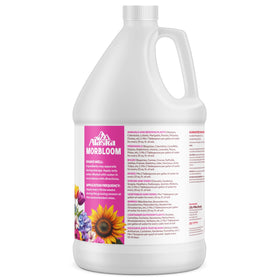 Lilly Miller Alaska MorBloom bottle with label communicates fish-based nutrition for healthy blooms.