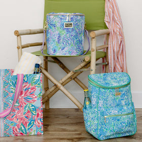 Lilly Pulitzer Dandy Lions print on premium canvas with gold plaque for durability.