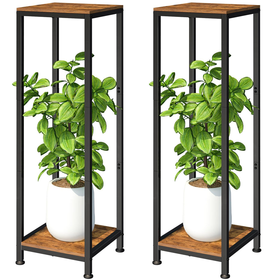 Lilybud Lily 2-Pack extra tall plant stand supports tall plants in living rooms.