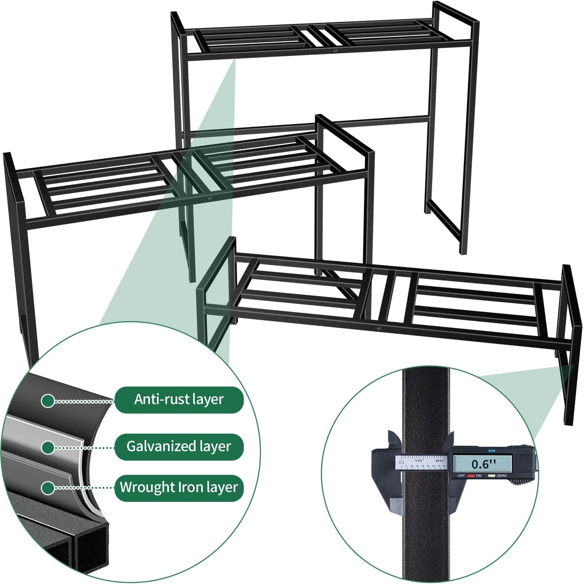 Lilybud black metal stand in a modern living space