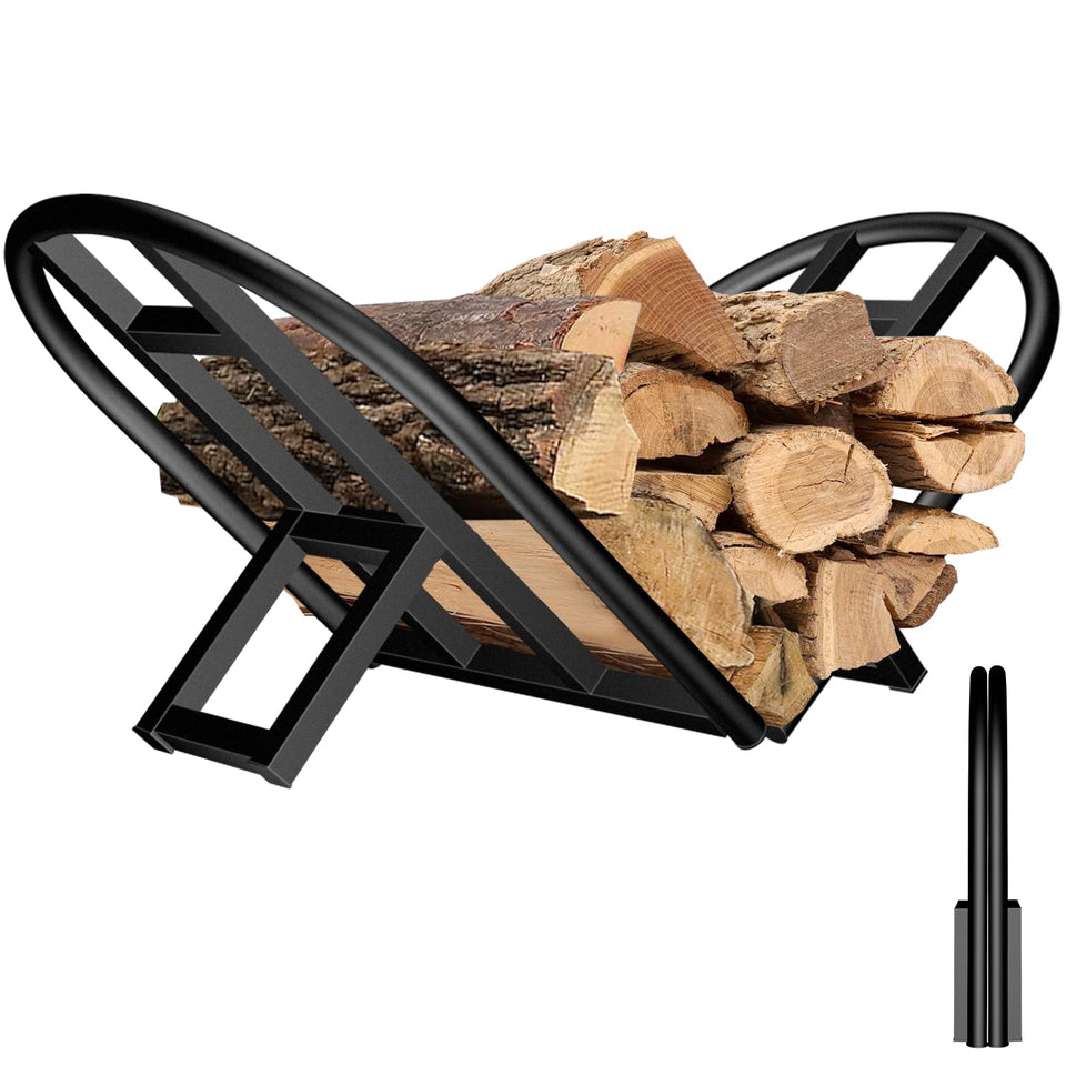 Lilybud Lily Firewood Rack folded design shows compact storage.
