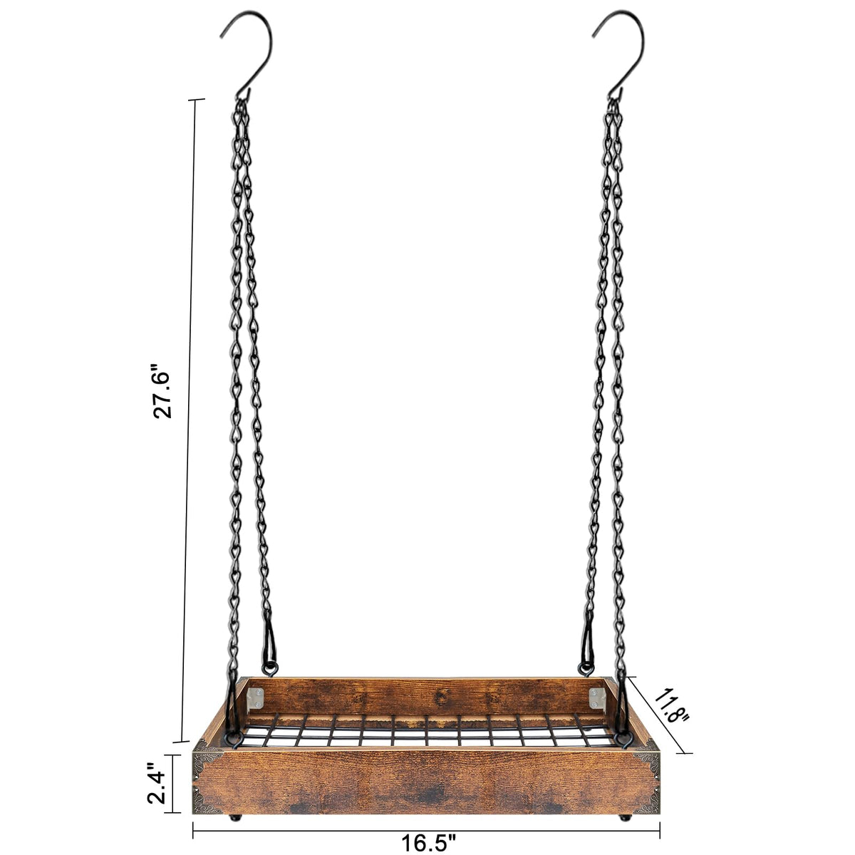 Lilybud space-saving vertical garden setup with large 16-inch hanger.