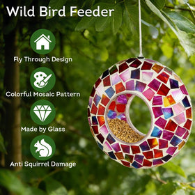 Lily's Home garden decor feeder adds color while welcoming feathered visitors.