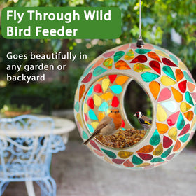 Lily's Home fly-through design invites birds to approach, feed, and depart with ease