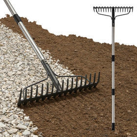 Lilyvane 4ft bow rake head shows sturdy metal construction for tough soil work