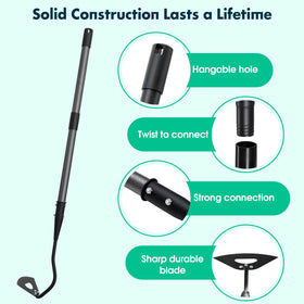 Lilyvane adjustable-length garden hoe extensions for custom reach
