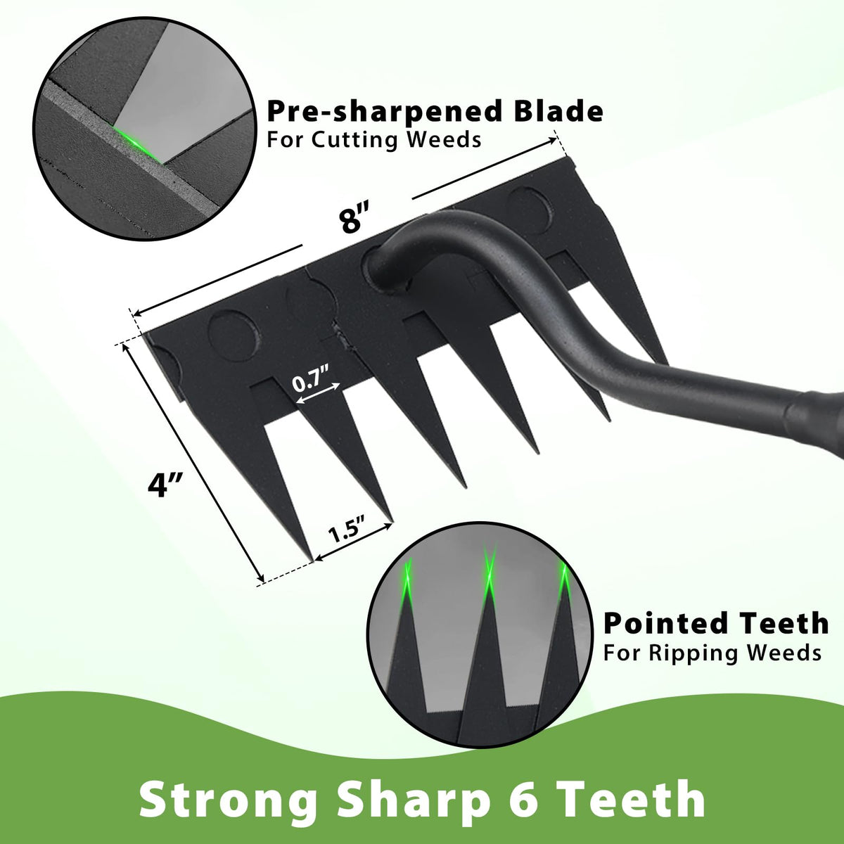 Lilyvane carbon steel weeder with sharp blade for tough overgrowth.
