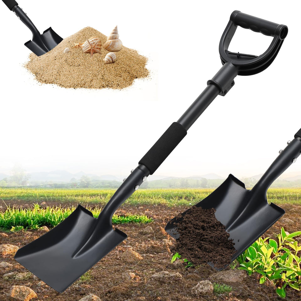 Lilyvane garden flat shovel 31in for easy digging in tight garden spots.