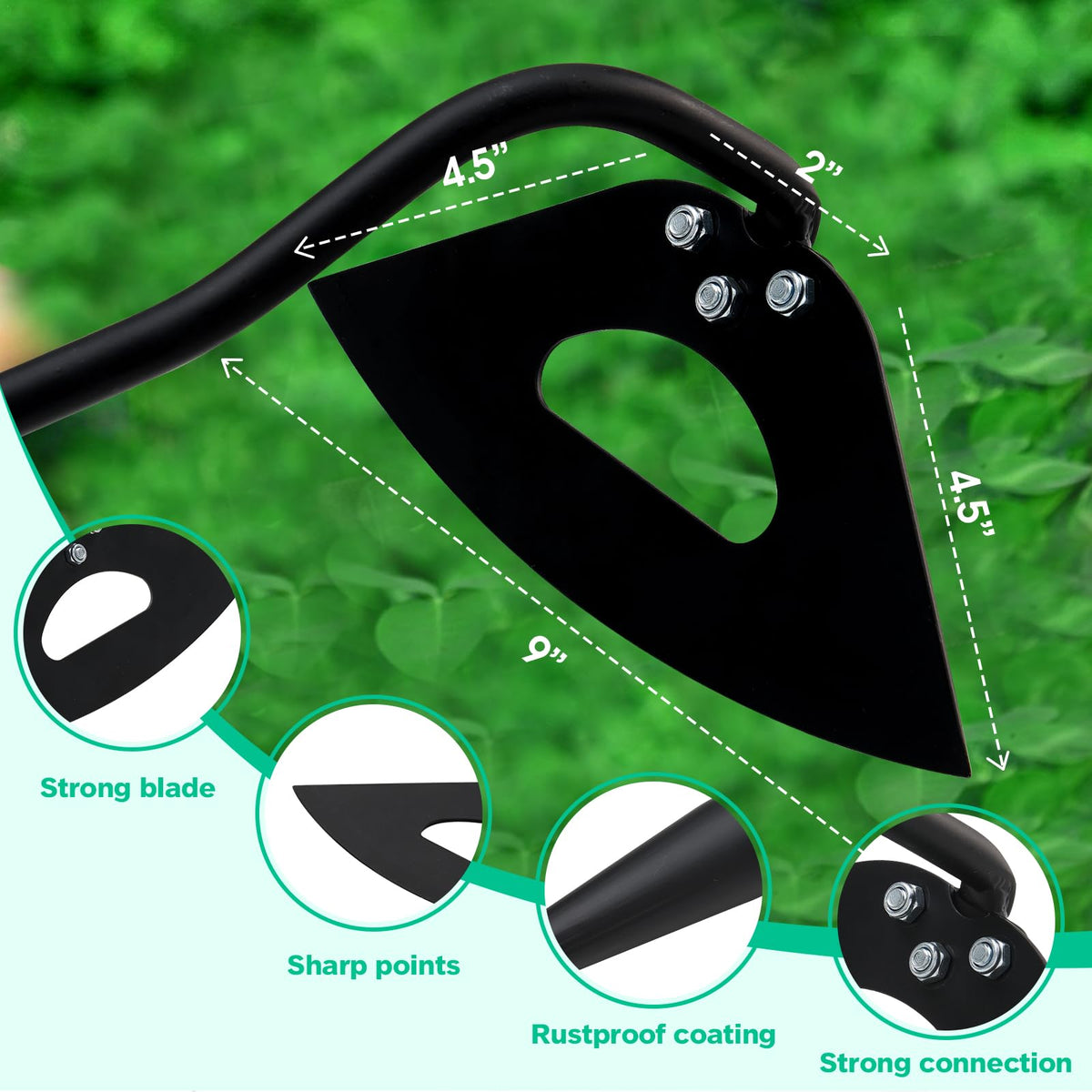 Lilyvane multifunction garden hoe loosens soil and digs small holes
