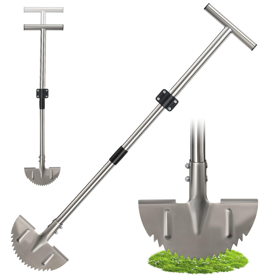 Lilyvane Lawn Edger with adjustable handle for ergonomic edging along sidewalks