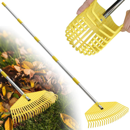 Lilyvane leaf rake head designed for efficient broad-area leaf collection.