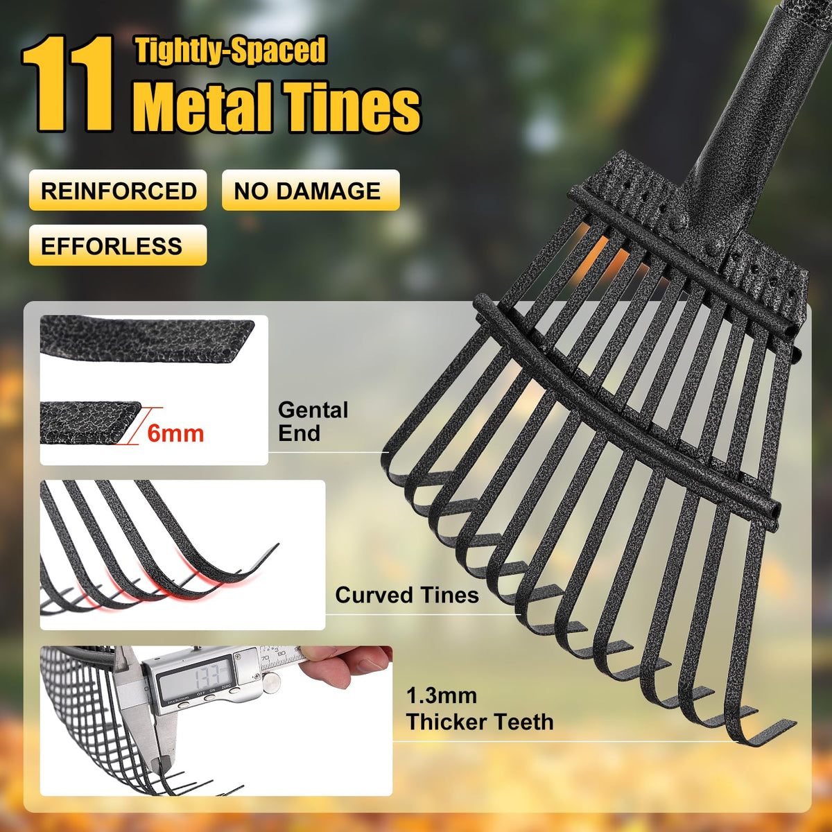 Lilyvane lightweight garden rake suitable for kids and adults.