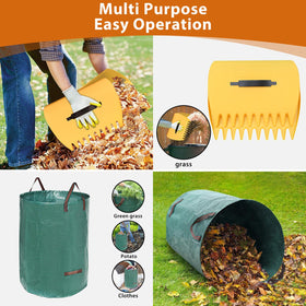 Lilyvane metal tine rake for durable lawn cleanup.