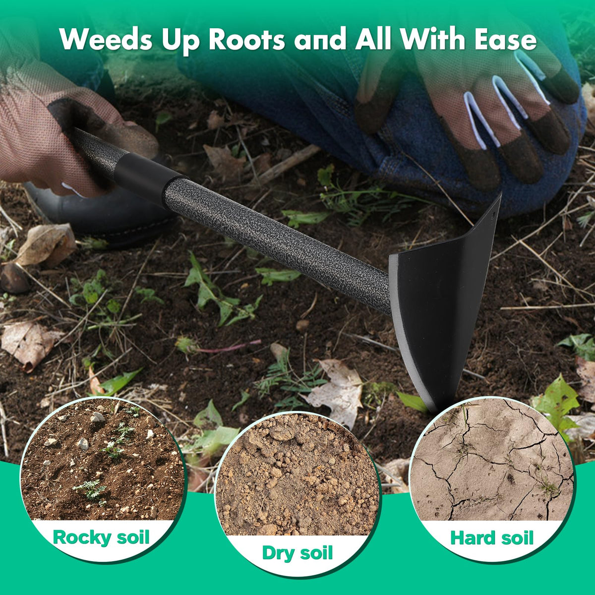 Lilyvane precision garden hoe ideal for corner weeding and trenching.