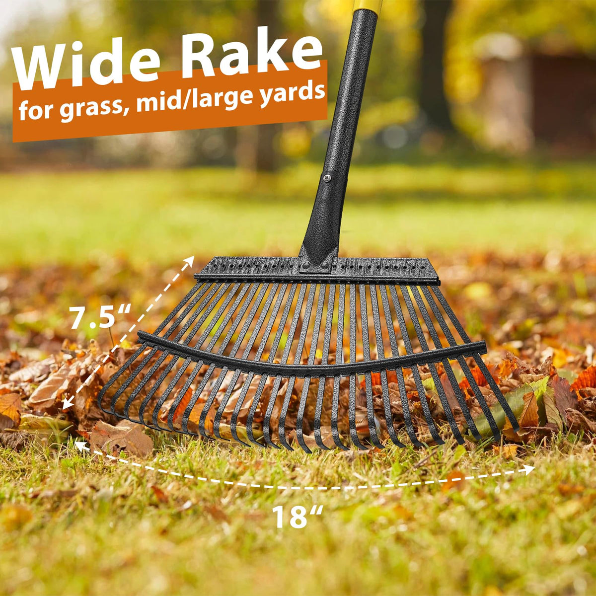 Lilyvane rake assembly is quick and tool-free.