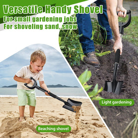 Lilyvane square shovel for precise edging and trenching along borders.