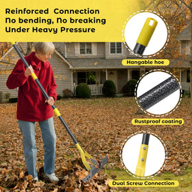 Lilyvane Thatch Rake cleans leaves and pine needles efficiently.