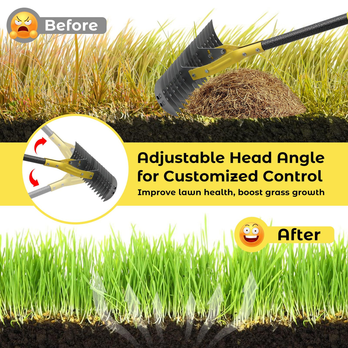 Lilyvane Multipurpose rake handles leaves and mulch with ease.