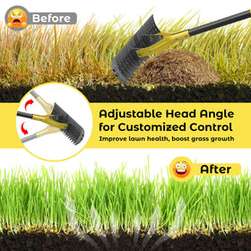 Lilyvane Multipurpose rake handles leaves and mulch with ease.