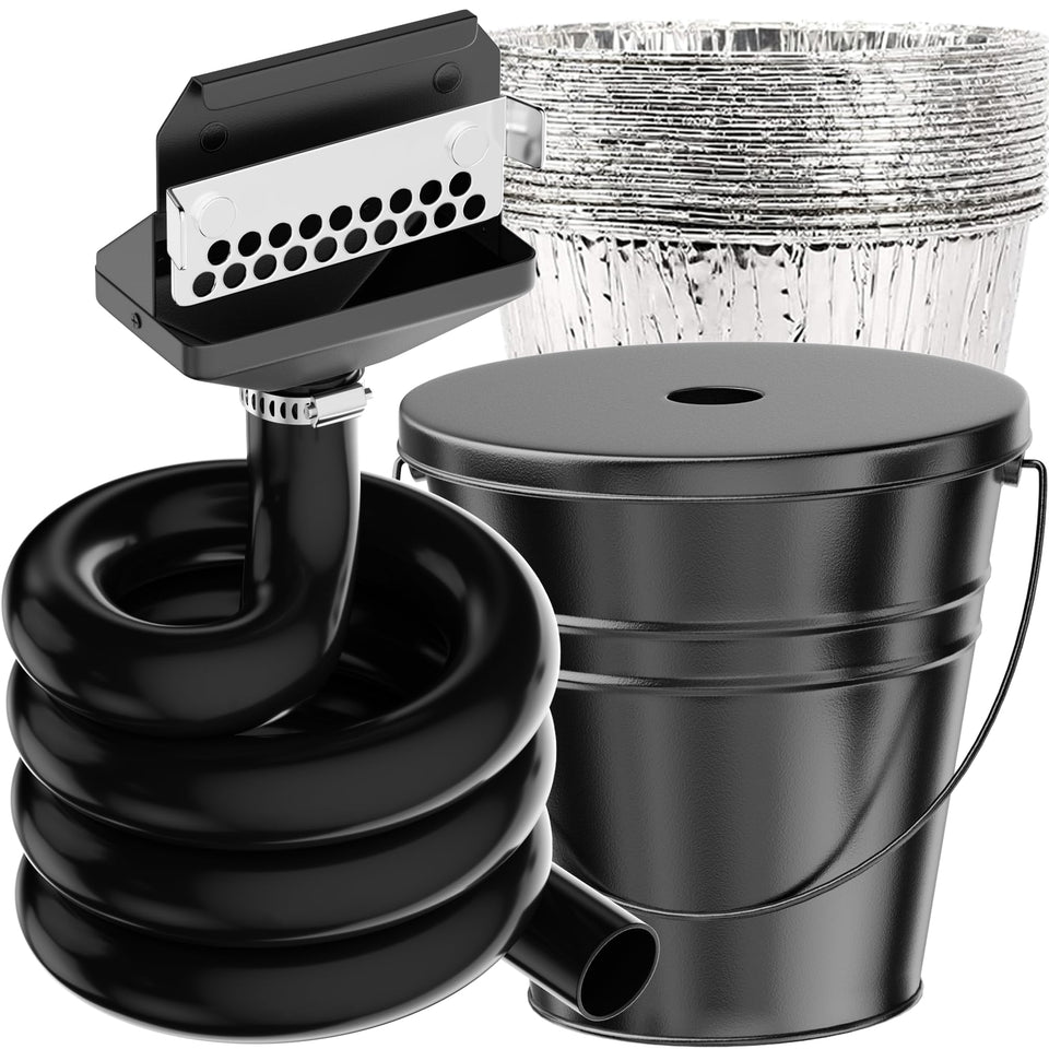 LimeCare grease funnel rear gate keeps drips controlled during grilling