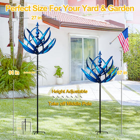 LimeHill yard art with sturdy base stake stays stable on uneven ground.