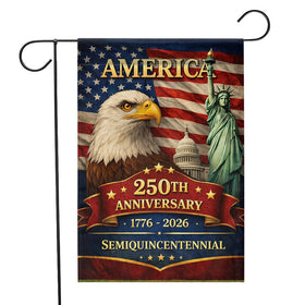 Limima 250th Anniversary eagle flag for outdoor patriotic display.