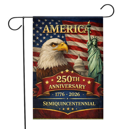 Limima 250th Anniversary eagle flag for outdoor patriotic display.
