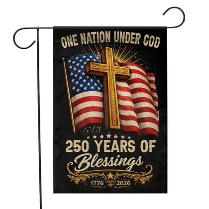 Limima Blessings 250 Anniversary flag front view for outdoor yard display