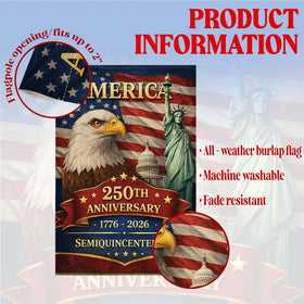 Limima stars-and-stripes background flag enhances curb appeal.
