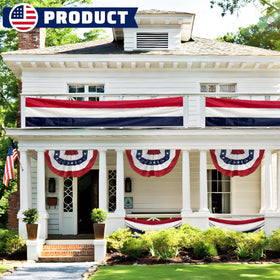 LinaGarten Memorial Day decor with bold red, white, blue colors
