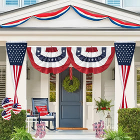 LinaGarten durable polyester flag bunting withstands windy porch setups