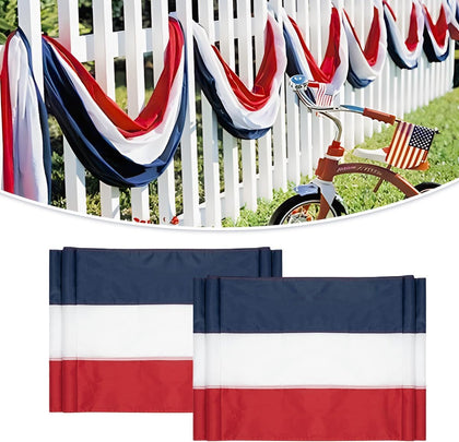 LinaGarten patriotic bunting on front porch for outdoor celebrations