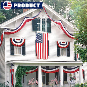 LinaGarten vivid patriotic bunting with fade-resistant colors for celebrations
