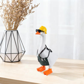 Linastu desk goose detailed stitching on apron highlights quality and charm