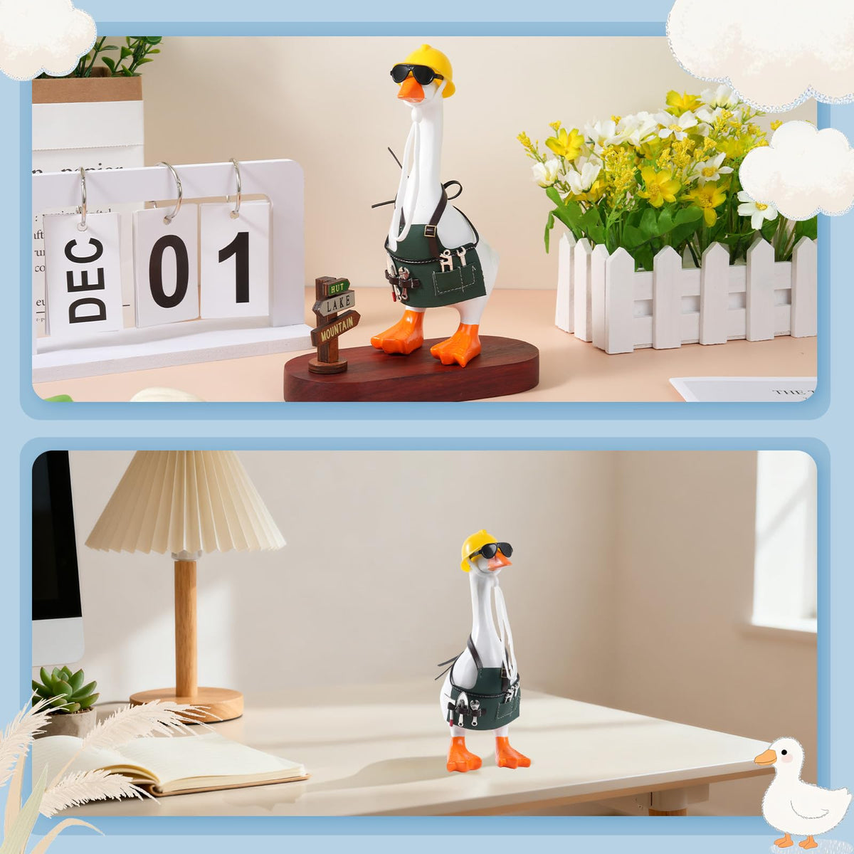 Linastu desk goose metal-look tools deliver authentic mini tool aesthetics