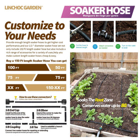 LINCHOC GARDEN Soaker Hose water flow control in action
