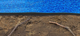 Liner Life pad minimizes footprints in sand base for a smoother pool bottom