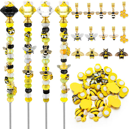 Lineshading bee garden stakes kit showcases vibrant colors for charming outdoor decor.