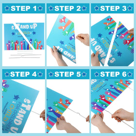 Lineshading weatherproof yard sign promotes outdoor child protection messaging.