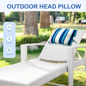 Lineshading neck pillow with adjustable elastic band fits multiple chairs.