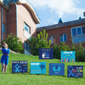 Lineshading 6-pack yard signs provide broad awareness coverage.