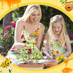 Lineshading threaded rods and nuts ensure durable, easy assembly for DIY garden stakes.