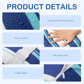 Lineshading waterproof lounge pillow with hidden zipper for easy cleaning.