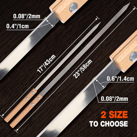 Lineslife 0.4-inch wide skewers provide large heating surface for even browning