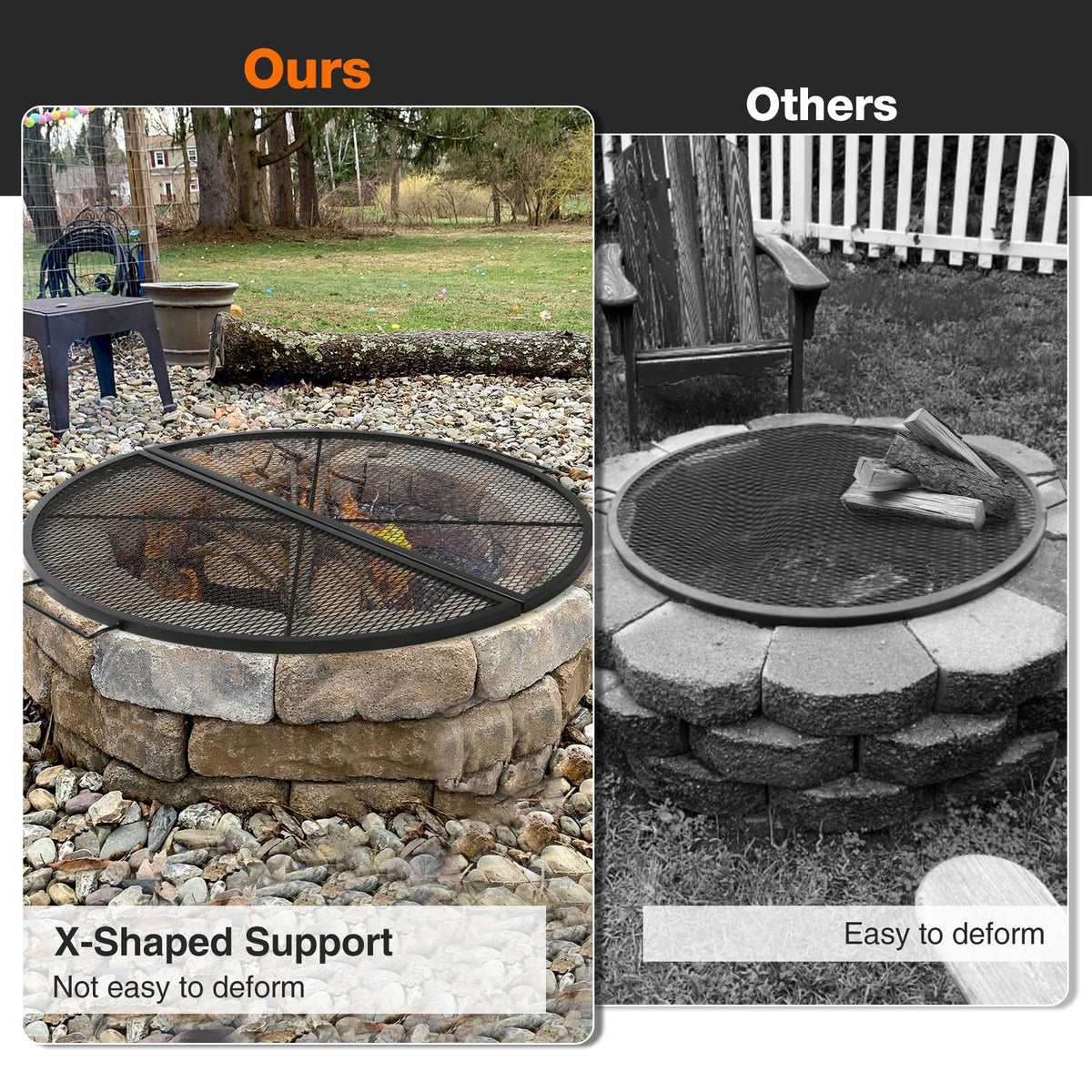 Lineslife open-fire cooking for pizzas and veggies over a campfire.